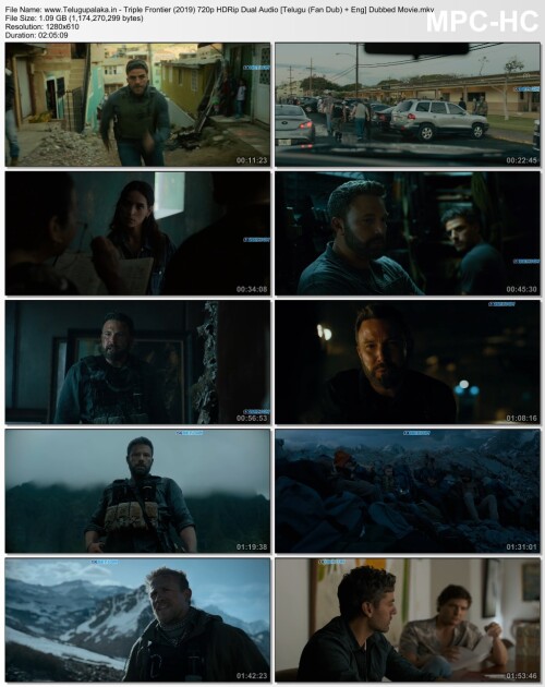 Triple Frontier (2019) 720p HDRip Dual Audio [Telugu (Fan Dub) + Eng] Dubbed Movie.mkv thumbs