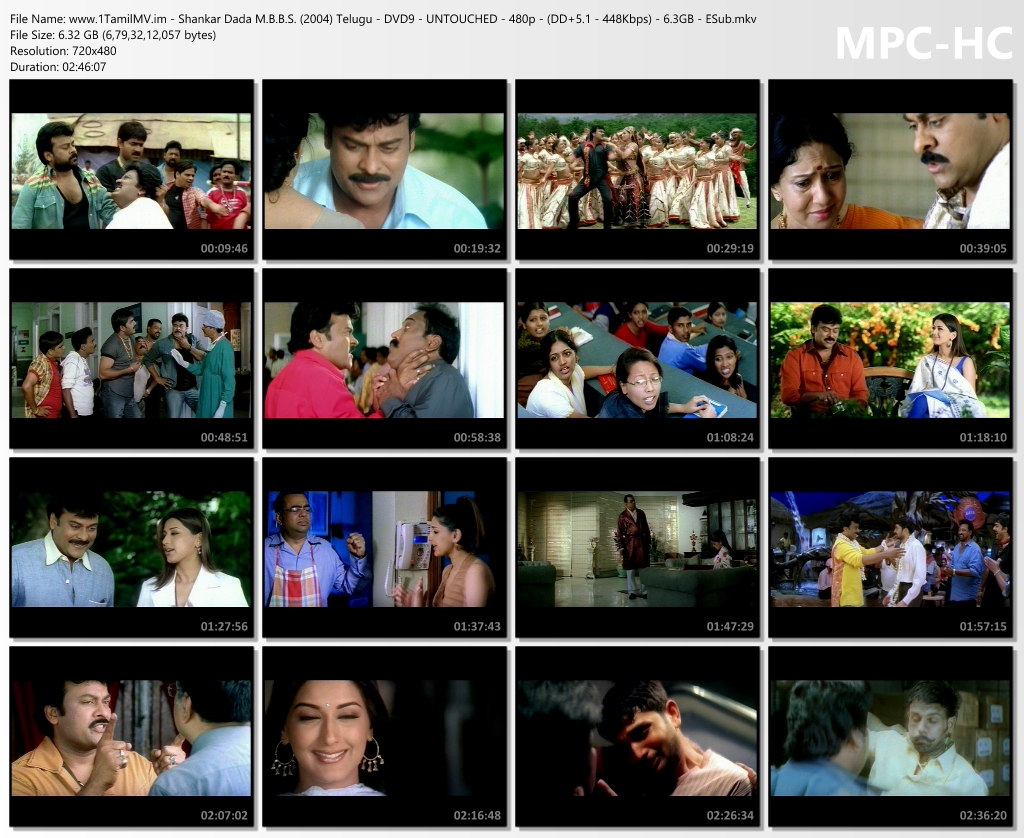 Shankar Dada M.B.B.S. (2004) Telugu - DVD9 - UNTOUCHED - 480p - (DD+5.1 ...